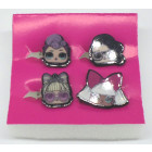 L.O.L. Surprise Geschenkset 4 Ringe + 4 Haarreifen + 4 Haarklips - Offiziell Lizensiert - 4 Rings + 4 Head Bands + 4 Hair Clips - Gift Bundle