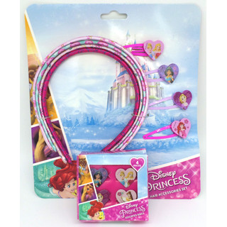 Disney Princess Geschenkset 4 Ringe + 4 Haarreifen + 4 Haarklips - Offiziell Lizensiert - 4 Rings + 4 Head Bands + 4 Hair Clips - Gift Bundle