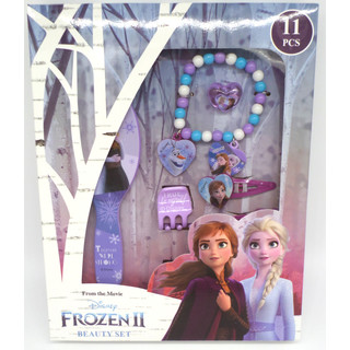 Disney Frozen Geschenkbox Mädchen 11-teilig - Offiziell Lizensiert - Haarbürste - Haarbänder - Haarklips - Ring - Perlenarmband - Haarklammern - Beauty Set