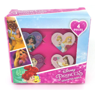 Disney Princess - 4 Ringe - Offiziell Lizensiert - 4 Ring Box Set