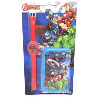 Marvel Avengers Geschenkset Uhr + Geldbörse  - Offiziell Lizensiert -Watch & Wallet