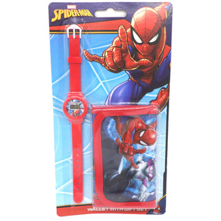 Marvel Spiderman Geschenkset Uhr + Geldbörse  - Offiziell Lizensiert -Watch & Wallet