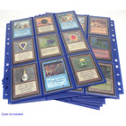 10 Docsmagic.de 18-Pocket Pages Dark Blue - Sideloading - 11 Holes - MTG PKM YGO - Ordnerseiten Dunkelblau