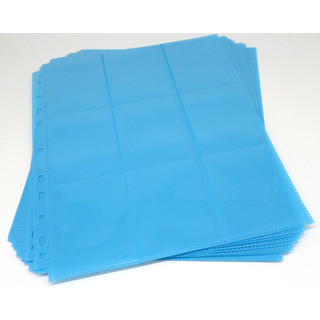 10 Docsmagic.de 18-Pocket Pages Light Blue - Sideloading - 11 Holes - MTG PKM YGO - Ordnerseiten Hellblau