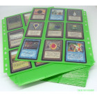 50 Docsmagic.de 18-Pocket Pages Light Green - Sideloading - 11 Holes - MTG PKM YGO - Ordnerseiten Hellgrün