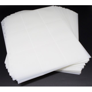 50 Docsmagic.de 18-Pocket Pages White - Sideloading - 11 Holes - MTG PKM YGO - Ordnerseiten Weiss