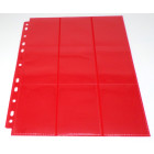 50 Docsmagic.de 18-Pocket Pages Red - Sideloading - 11 Holes - MTG PKM YGO - Ordnerseiten Rot