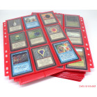 50 Docsmagic.de 18-Pocket Pages Red - Sideloading - 11 Holes - MTG PKM YGO - Ordnerseiten Rot