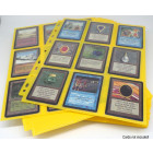 50 Docsmagic.de 18-Pocket Pages Yellow - Sideloading - 11 Holes - MTG PKM YGO - Ordnerseiten Gelb