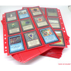 100 Docsmagic.de 18-Pocket Pages Red - Sideloading - 11 Holes - MTG PKM YGO - Ordnerseiten Rot
