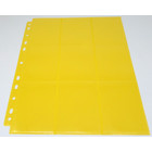 100 Docsmagic.de 18-Pocket Pages Yellow - Sideloading - 11 Holes - MTG PKM YGO - Ordnerseiten Gelb