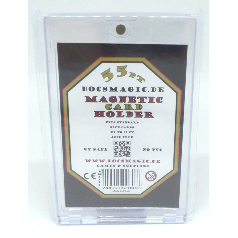 Magnet Kartenhalter Docsmagic.de Magnetic Card Holder Clear 55 PT UV safe 