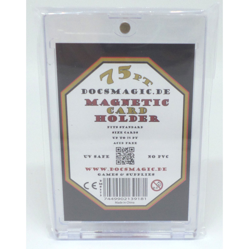 Docsmagic.de Magnetic Card Holder Clear 75 PT UV safe Magnet Kartenhalter 