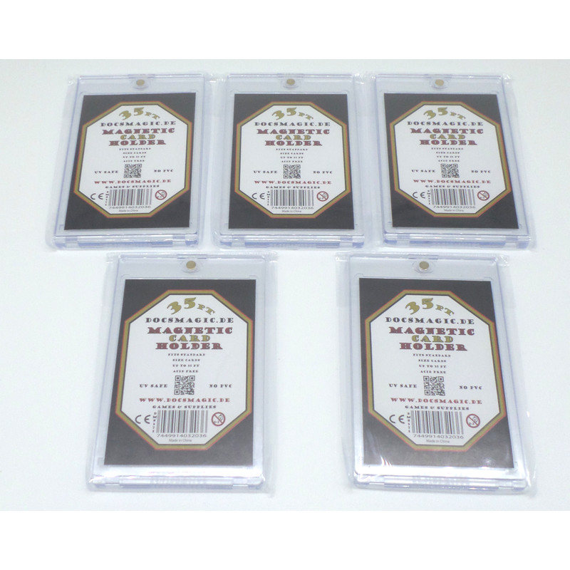25 x Docsmagic.de Magnetic Card Holder Clear 75 PT UV safe Magnet Kartenhalter 