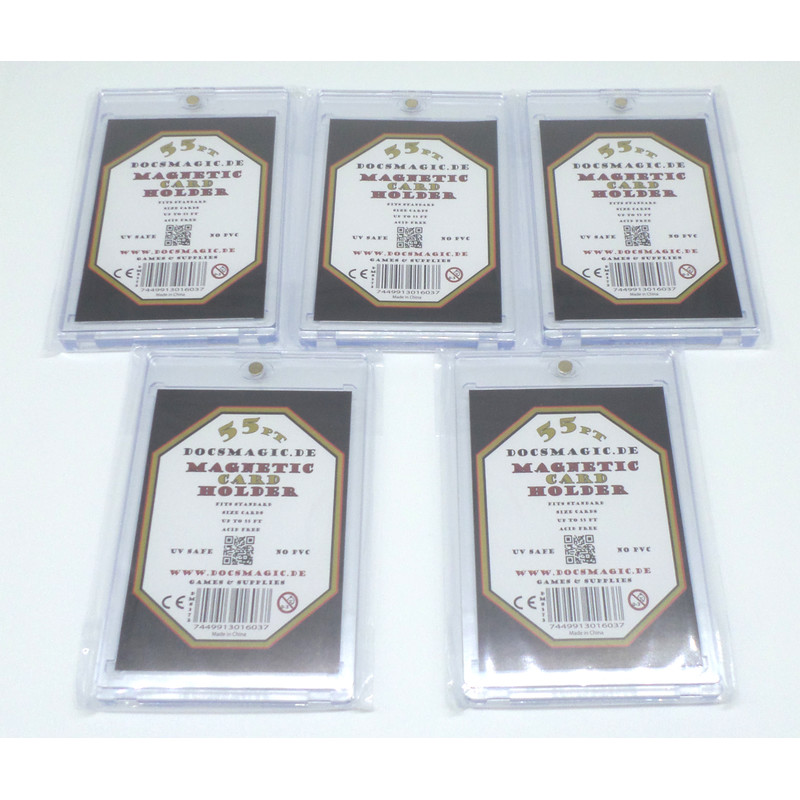Magnet Kartenhalter Docsmagic.de Magnetic Card Holder Clear 55 PT UV safe 