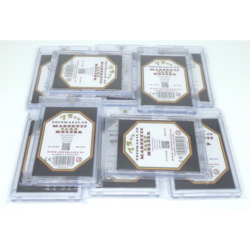 5 x Docsmagic.de Magnetic Card Holder Clear 180 PT UV safe Magnet Kartenhalter 