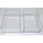 4 x Docsmagic.de 2-Piece Card Box 250-Count Slide - Clear Acrylic Deck Storage - Kartenbox Durchsichtig