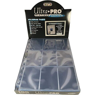 Ultra Pro - Platinum 9-Pocket Pages (11 Hole) Display (100 Pages)