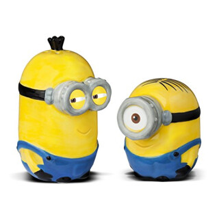 Joy Toy 90327 Minions Salz und Pfefferstreuer in Keramik als Set in Geschenkpackung 7,5 x 12,5 x 11 cm