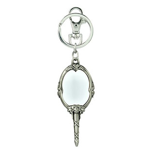 Beauty and the Beast Mirror Pewter Keychain