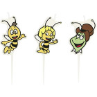 4 Mini-Figurenkerzen Biene Maja