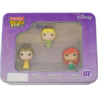 Funko Pocket POP! Disney - The Good Girls Tin 3-Pack feat. Tinker Bell, Ariel and Belle Vinyl Figures 4cm