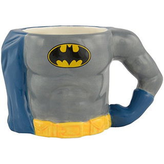 Batman 0122123 Tasse 3D Body, Keramik, grau, Circa 350 ml, 12,8 x 7,6 x 7,7 cm