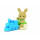 Sylvanian Family 2952, Ocher Hase Baby mit dem Zug