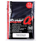 KMC Standard Sleeves - Super Alpha Black (80 Sleeves)
