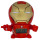BulbBotz Marvel 2021432 Iron Man Kinder-Wecker mit Nachtlicht und typischem Geräusch , rot/gold, Kunststoff , 14 cm hoch , LCD-Display , Junge/ Mädchen , offiziell