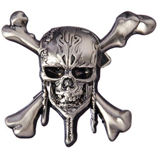 Pirates of the Caribbean Skull Pewter Lapel Pin
