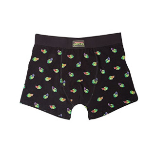 Meroncourt Mens Teenage Mutant Ninja Turtles (TMNT) All-Over Face Pattern Boxer Shorts, Black (Black), Medium