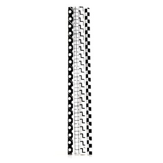 Kikkerland CU205-A Papierstrohhalme Paper Straws, schwarz/weiß