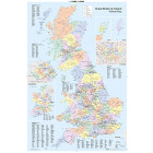 U.K. Political Map Poster Print, 61x92 cm