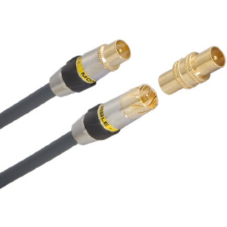 Monster 132562 Advanced Performance Coaxial PAL 250PCX Koaxial-Antennenkabel (24-karat vergoldete Kontakte) 2 Meter