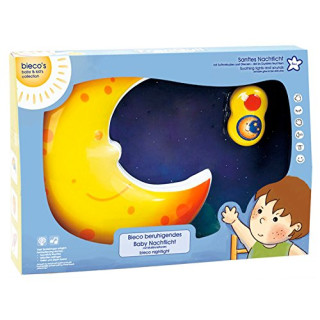 Bieco 04052657 - Nachtlicht Mond mit Musik, ca. 33 x 22 x 5 cm