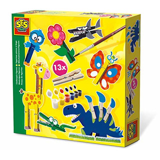 SES Creative 14903 Wäscheklammerfiguren, Diverse Farben