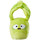 HANAZUKI B8375EL2 Scared Hemka Plush Toy, Lime Green