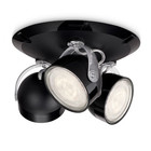 Philips myLiving LED Spotrondell Dyna 3-flammig, schwarz
