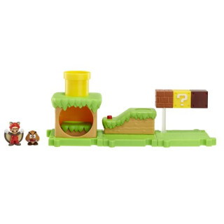 Jakks Pacific Super Mario Bros U Micro Land Spielset Gras Welt mit Mario und Goomba