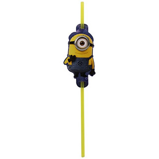Amscan International 8 Minions Trinkhalme