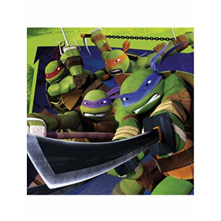 Amscan – 552467 – 20 Ninja Turtles Servietten – 33 x 33 cm