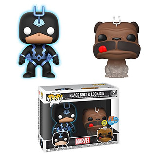 Funko Pop! Marvel : Inhumans – Black Bolt & Lockjaw (Exclusive) – 2 x Vinyl Figuren, 9cm