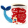 BigMouth Inc Tasse mit großem Mund, Meerjungfrau, Mehrfarbig